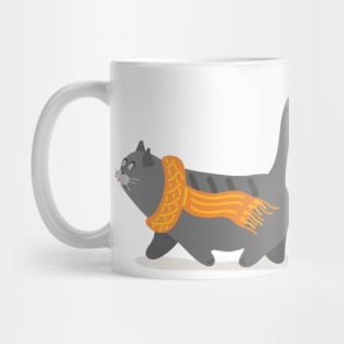 Autumn Cat & Pumpkins Mug